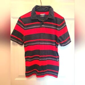 Tony Hawk Red and Black Striped Polo Shirt